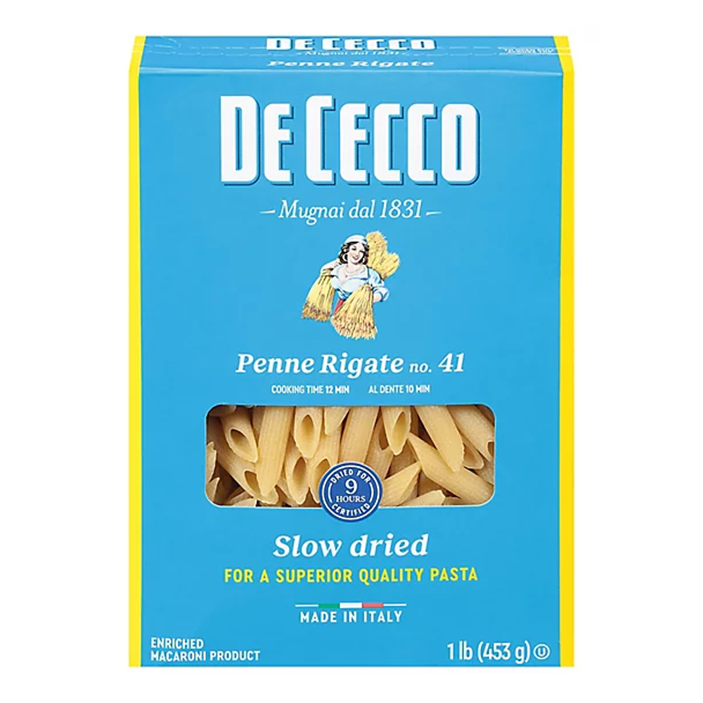 Pasta Penne Rigate #41 – 16 oz (454 gr)